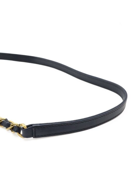 Chanel Quilted CC Logo Chain Shoulder Backpack Denim Leather Navy Gold main image 5